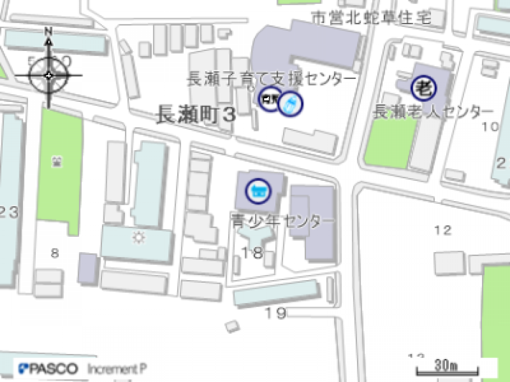 長瀬青少年センターの地図