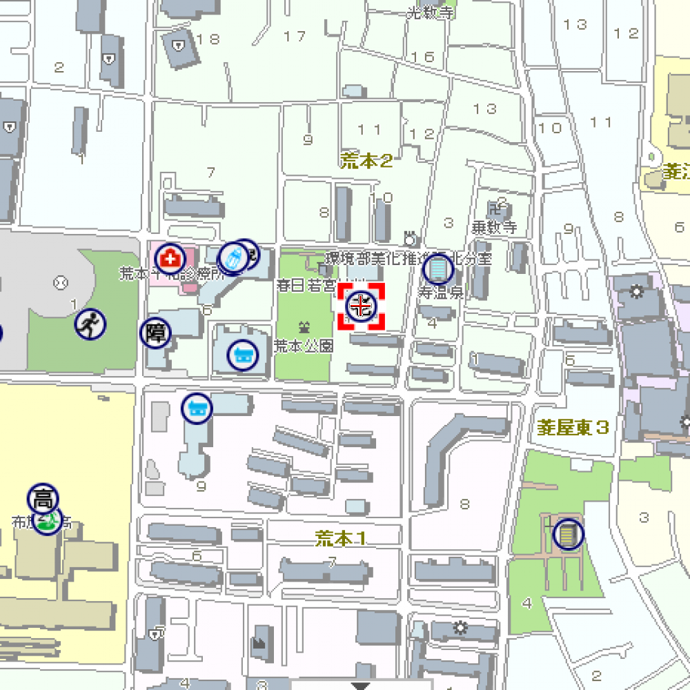 荒本老人センターついては地図をクリック