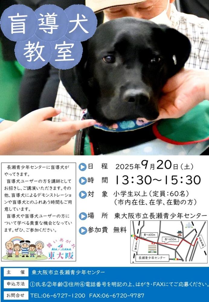 盲導犬教室のチラシ