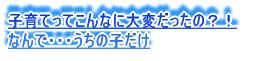 子育てってこんなに大変だったの なんでうちの子だけ