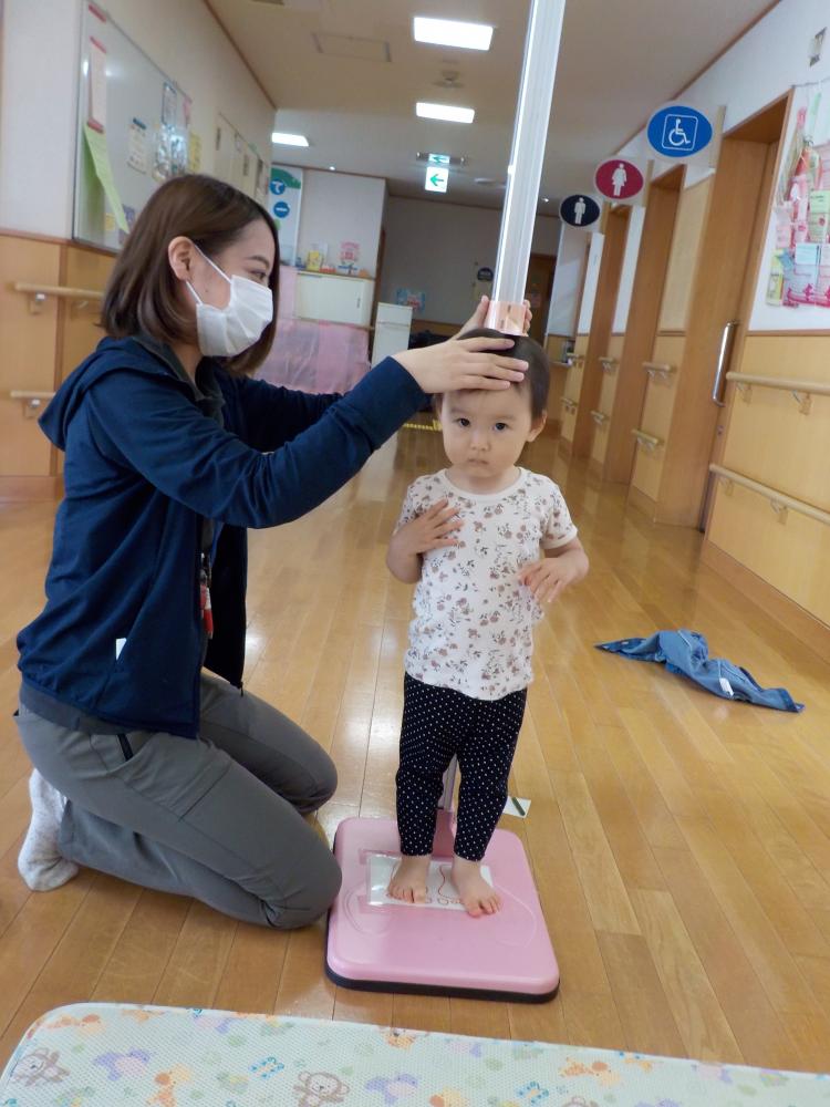 身長測定の様子1